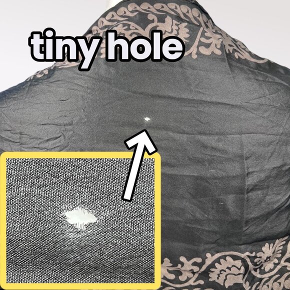 Liz Claiborne Vintage Silk Scarf Black Gray Floral Border 80s 90s Elegant Wrap - Picture 9 of 9